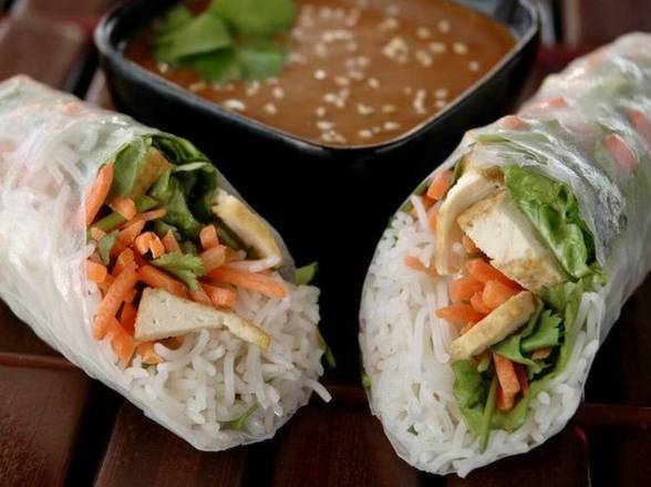 Order 1 pc Soft Thai Summer Roll (V)(GF) food online from Fire Bowl Cafe store, Round Rock on bringmethat.com