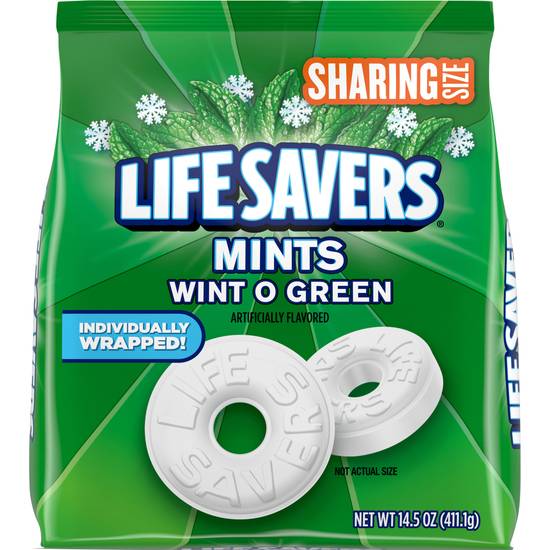 Order Lifesavers Mint Hard Candy Sharing Size Bag Wint O Green (14.5 oz) food online from Rite Aid store, Eugene on bringmethat.com
