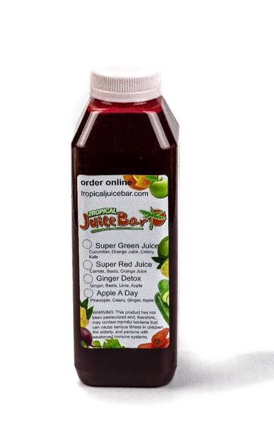 Order Bottled Super Red Juice food online from Tropical Juice Bar store, Passaic on bringmethat.com