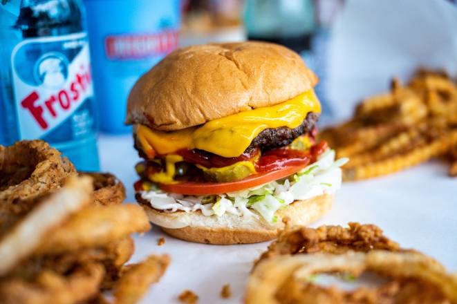 Order The Classic 1/2 lb Cheeseburger food online from Mighty Fine Burgers store, Austin on bringmethat.com