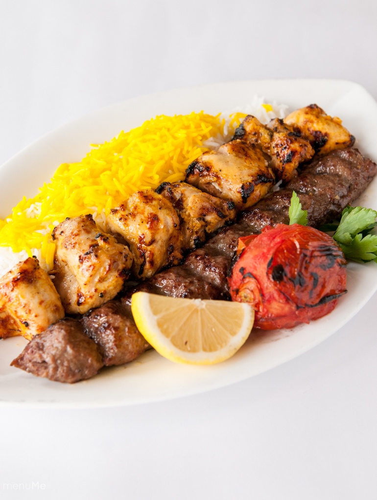 Order Chicken Kebab and Kafta Plate food online from La Zeez Pita Grill store, Torrance on bringmethat.com