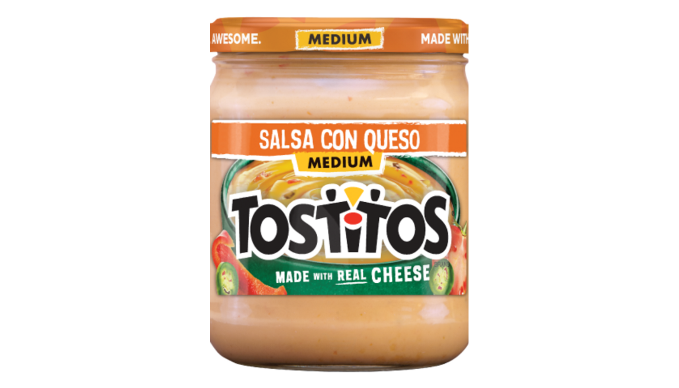 Order Tostitos Salsa Con Queso Medium 15oz food online from Rancho Liquor store, Thousand Oaks on bringmethat.com