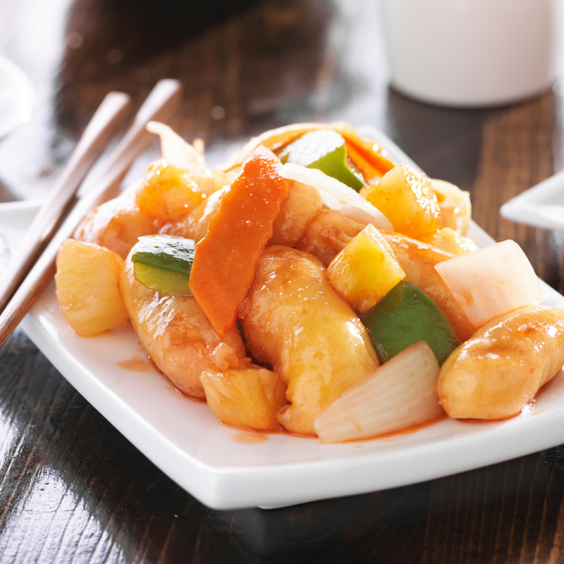 Order 58. Sweet and Sour Chicken food online from Food Wall Chinese Restaurant store, Jamaica Plain on bringmethat.com