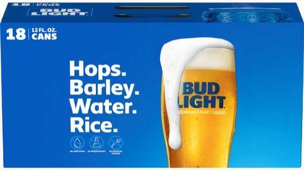 Order Bud Light 18 Pack 12 oz Can food online from Rebel store, San Jose on bringmethat.com