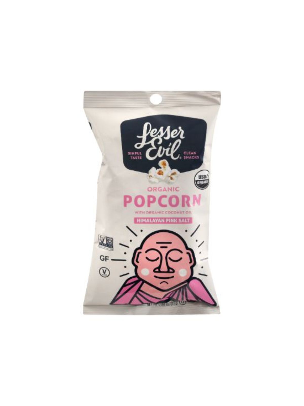 Order Lesser Evil Himalayan Pink Salt Organic Popcorn (0.88 oz) food online from Goodees Cravings store, Los Angeles on bringmethat.com