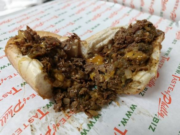 Order 8" Green Chile Cheesesteak food online from Famous Philly Cheesesteak & Wings store, Denver on bringmethat.com