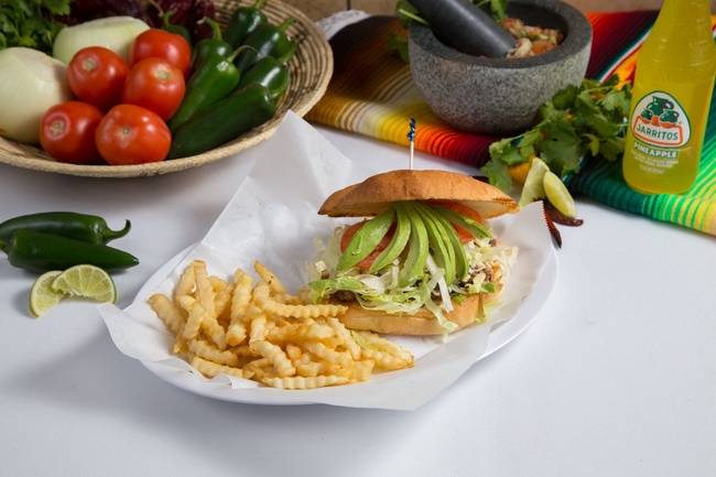 Order Torta & French Fries food online from Tacos N More store, Maricopa on bringmethat.com