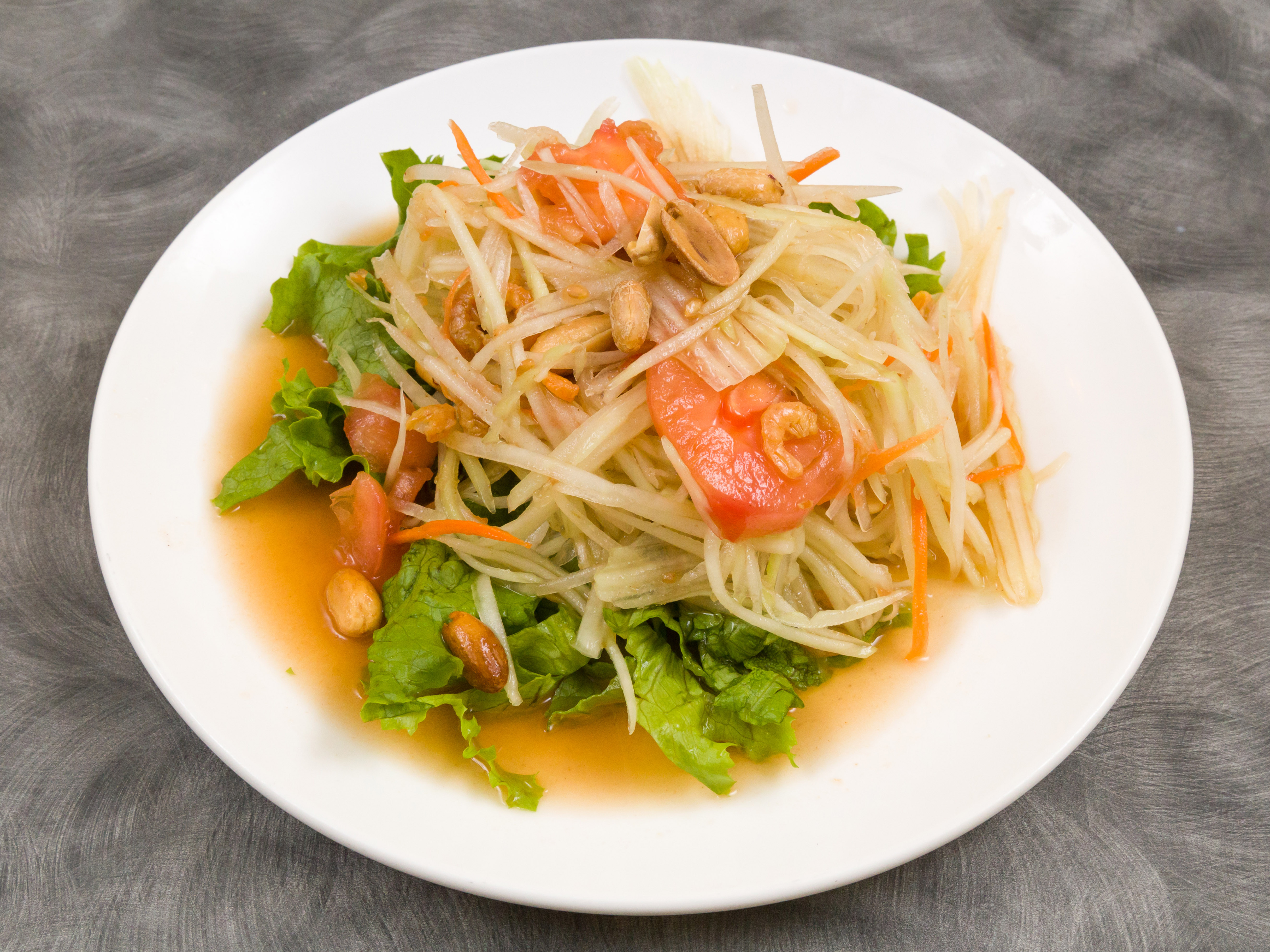 Order 5. Green Papaya Salad food online from Little Thai Cafe store, Houston on bringmethat.com