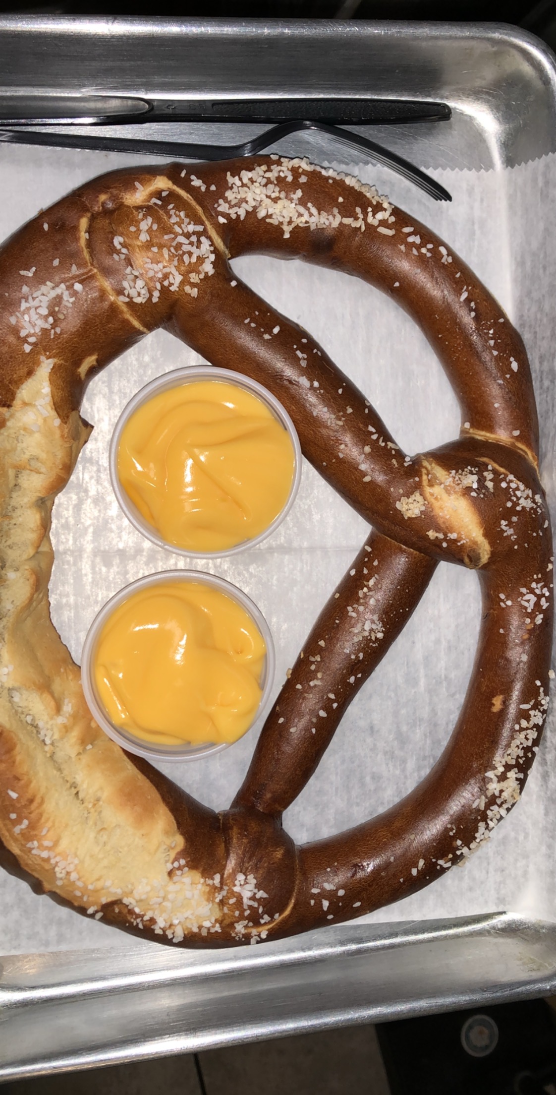 Order 10-12 oz. Bavarian Style Pretzel food online from Hold My Knots store, Hillsdale on bringmethat.com