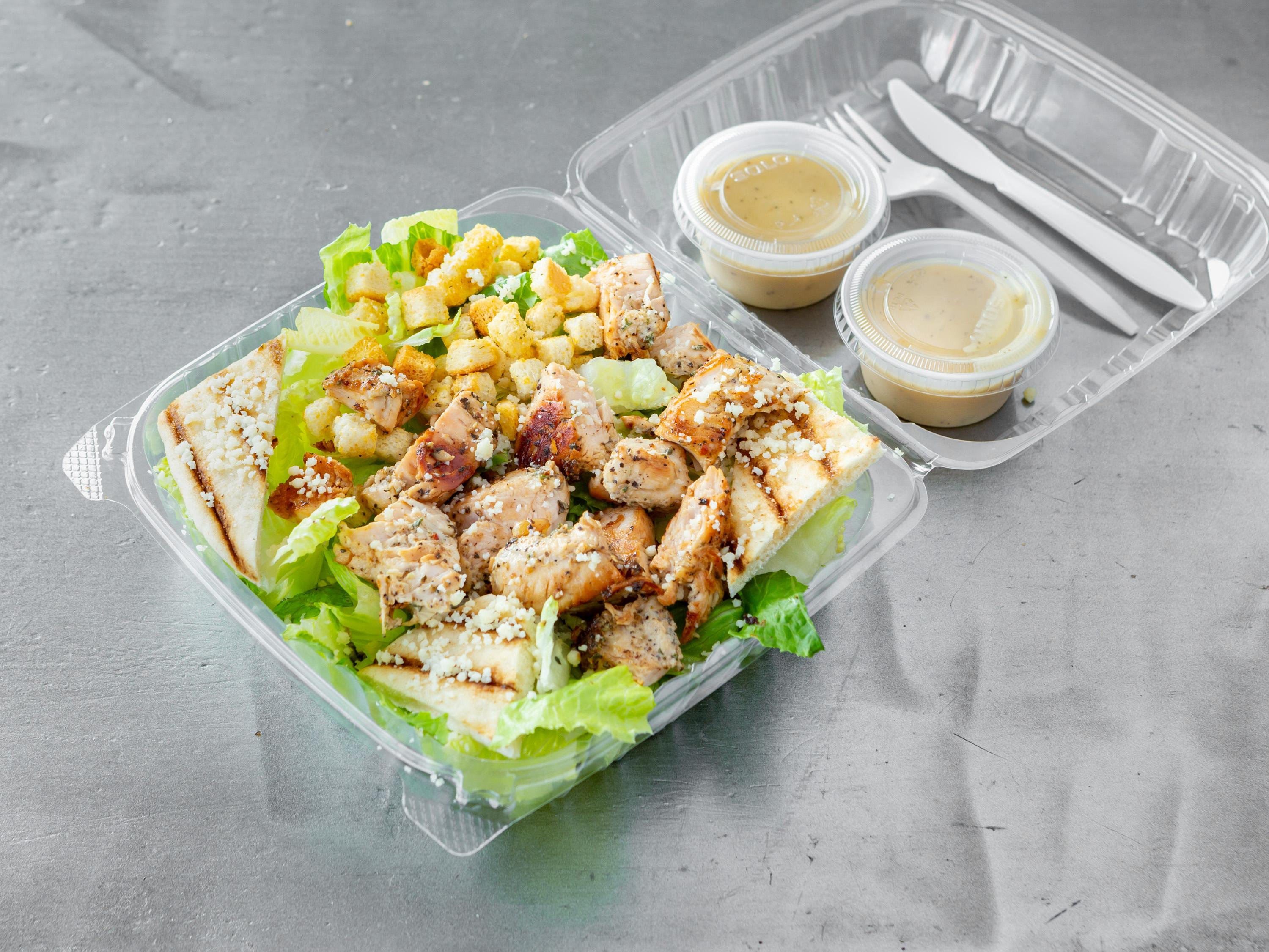 Order Caesar Grilled Chicken Salad food online from Family Style Pizza store, Framingham on bringmethat.com