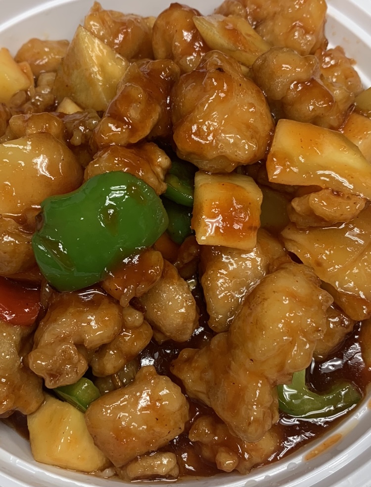 Order 57. Vegetarian Mango Chicken芒果素鸡 food online from ShangWei Szechuan store, Bethlehem on bringmethat.com