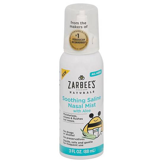 Order Zarbee's® 3 oz. Soothing Saline Nasal Mist with Aloe food online from Bed Bath & Beyond store, Lancaster on bringmethat.com