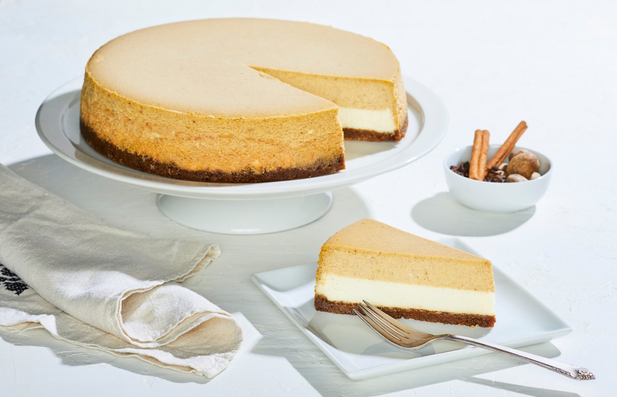 Order WHOLE PUMPKIN CHEESECAKE food online from California Pizza Kitchen - Bethesda store, Bethesda on bringmethat.com