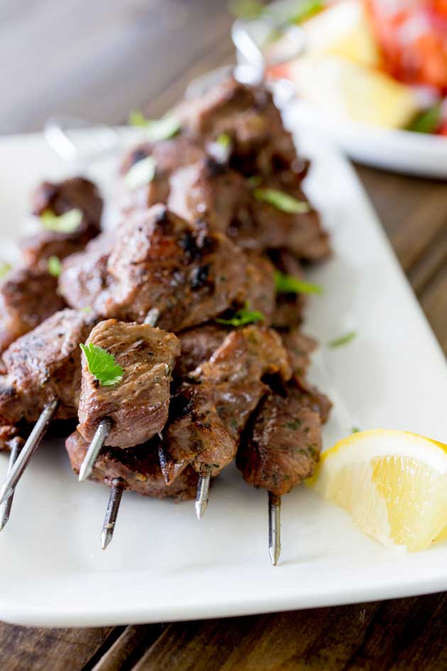 Order Beef Kabob (tray) food online from Salam restaurant store, Chicago on bringmethat.com