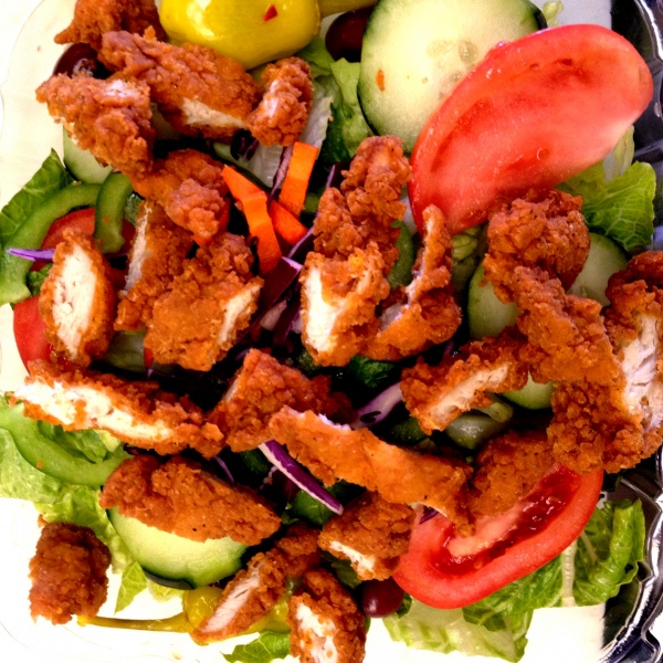 Order Crispy Chicken Salad food online from California Grill & Pizza store, Elkridge on bringmethat.com
