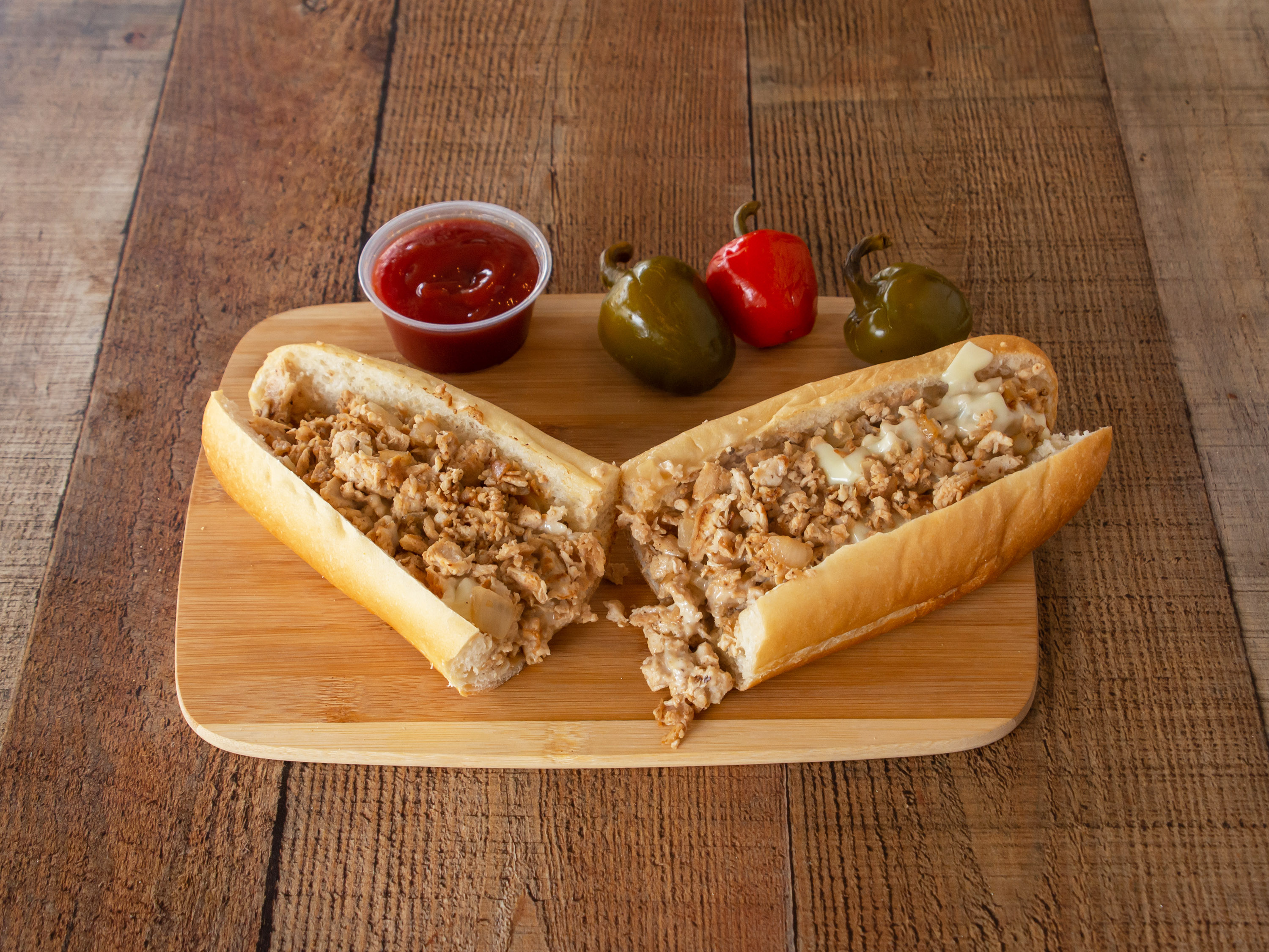 Order Small Chicken Cheese Steak food online from Phil And Jim Steaks & Hoagies store, Brookhaven on bringmethat.com