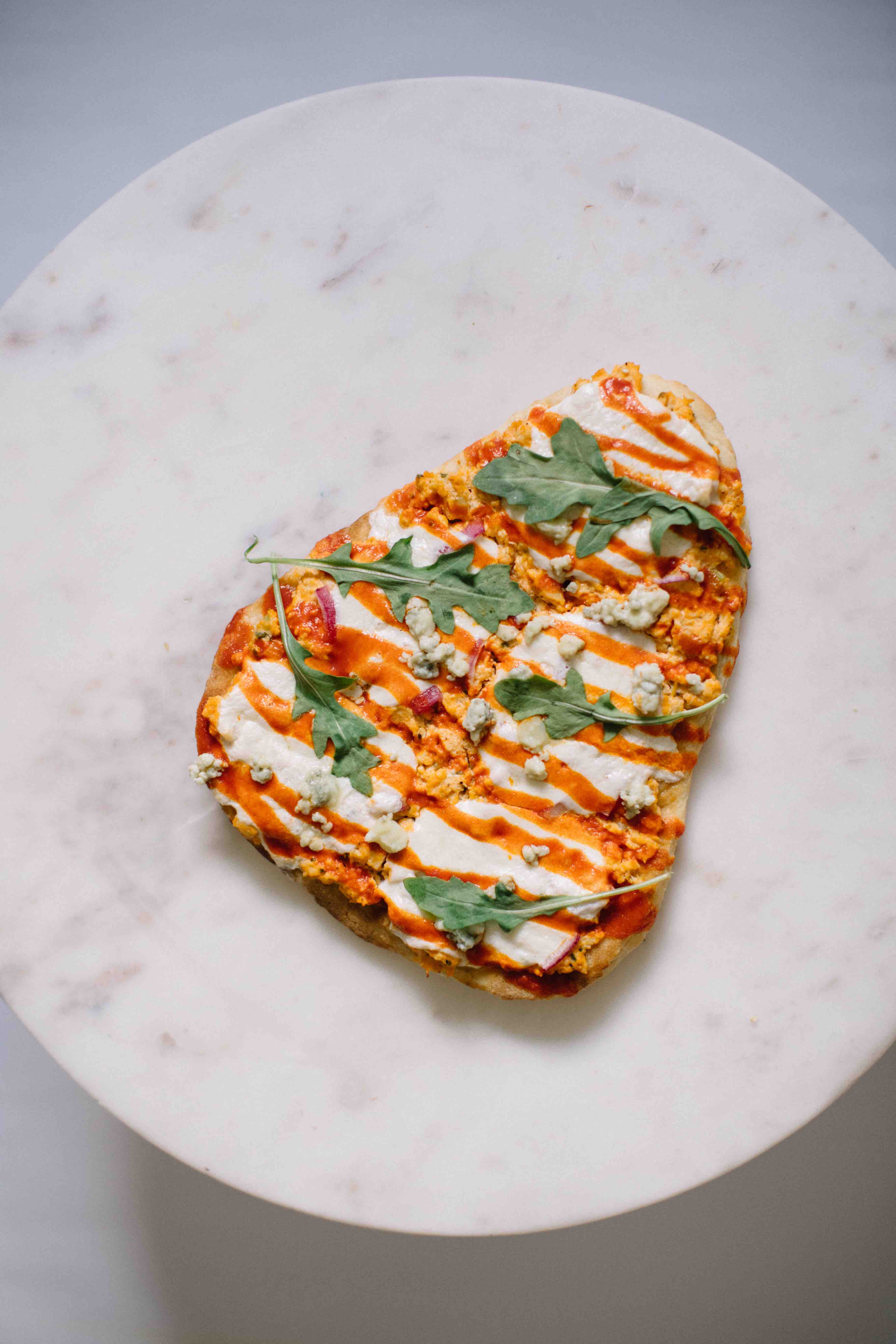 Order Buffalo Chicken Flatbread food online from Blume Organics Cafe store, Peachtree City on bringmethat.com