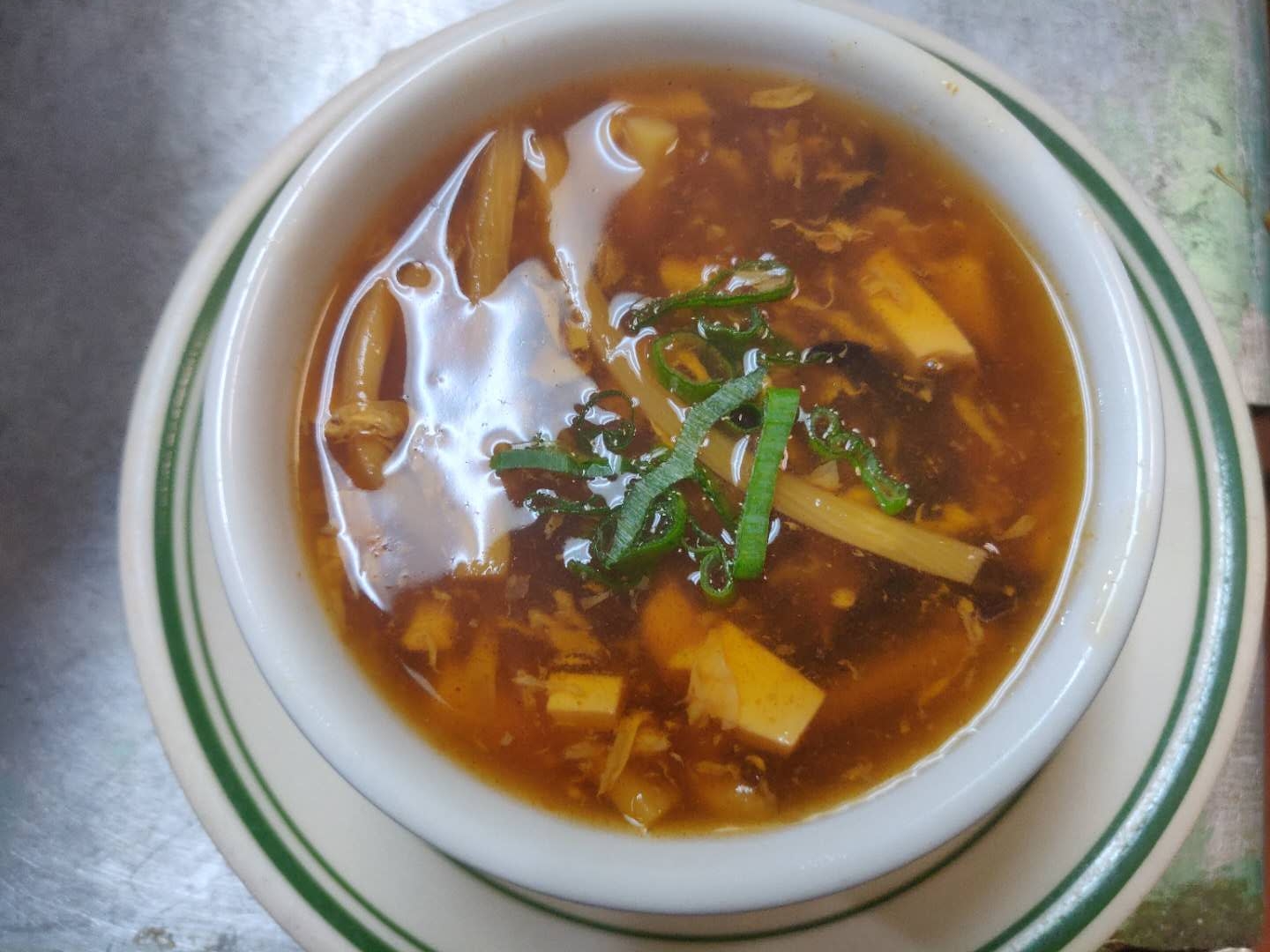 Order SP2. Hot and Sour Soup food online from Sam Cafe store, Houston on bringmethat.com