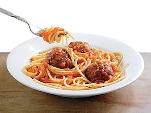 Order Spaghetti & Meatballs food online from Down Home Pizza store, Hahira on bringmethat.com