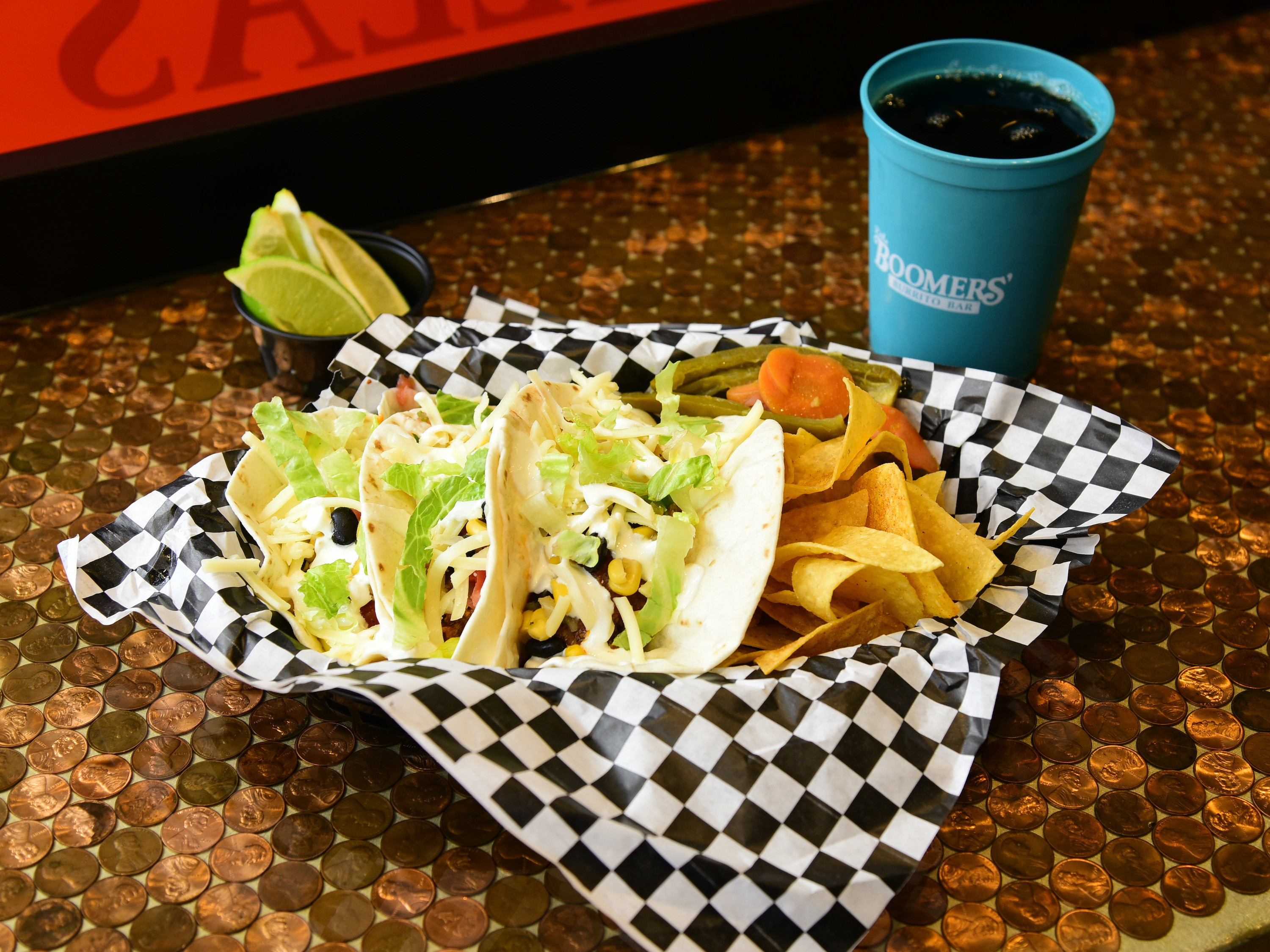 Order Tacos food online from Little Boomers' Burrito Bar store, Corning on bringmethat.com