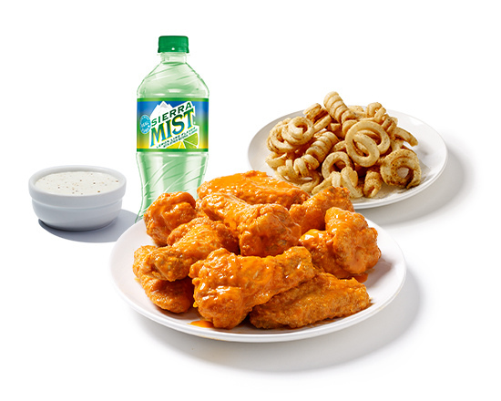 Order 10pc Breaded Wing Combo food online from Hoots Wings store, Decatur on bringmethat.com