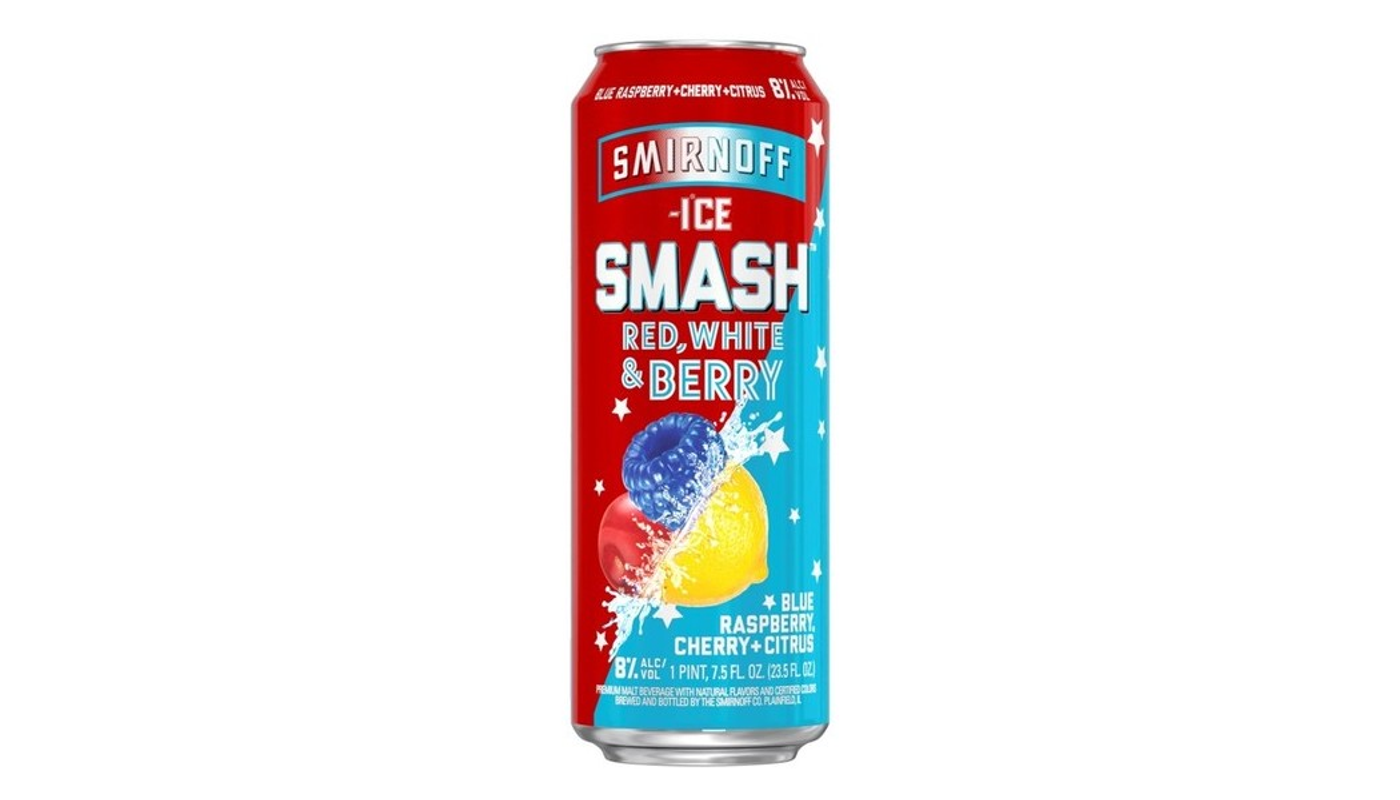 Order Smirnoff Ice Smash Red White & Berry 23.5oz Can food online from Far Western Liquor store, SANTA MARIA on bringmethat.com