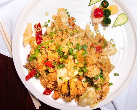 Order Pineapple Fried Rice food online from Pink Basil store, Mystic on bringmethat.com