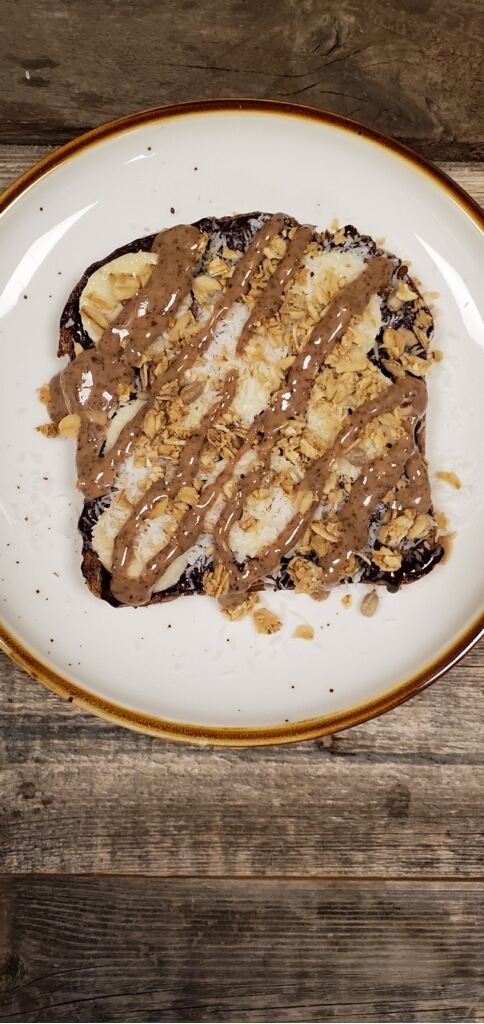 Order Dark Chocolate Coconut Crunch Toast (Vegan) food online from Red store, Red Bank on bringmethat.com