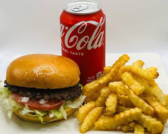 Order Hamburger, Fries, & Drink food online from The burger cave store, North Las Vegas on bringmethat.com