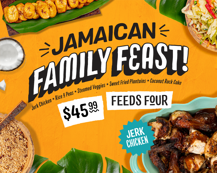 Order Family Feast Jerk Chicken food online from Golden Krust Caribbean Restaurant store, Mattapan on bringmethat.com