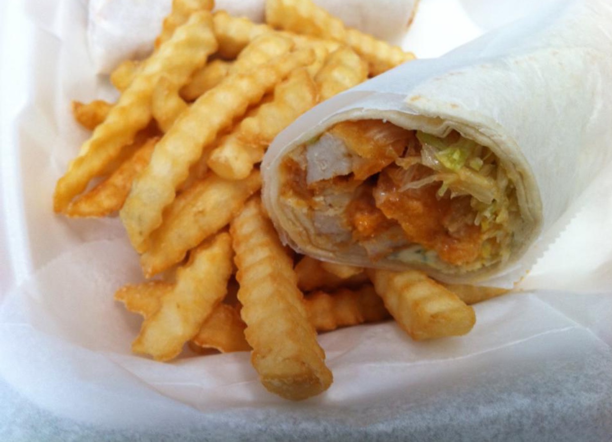 Order Buffalo Chicken Wrap food online from Roma Pizza store, Bear on bringmethat.com