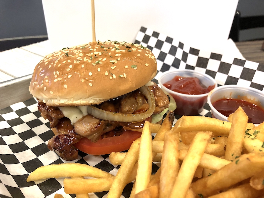 Order BBQ Chicken Burger food online from Soo Ja Fusion Bistro store, Fremont on bringmethat.com