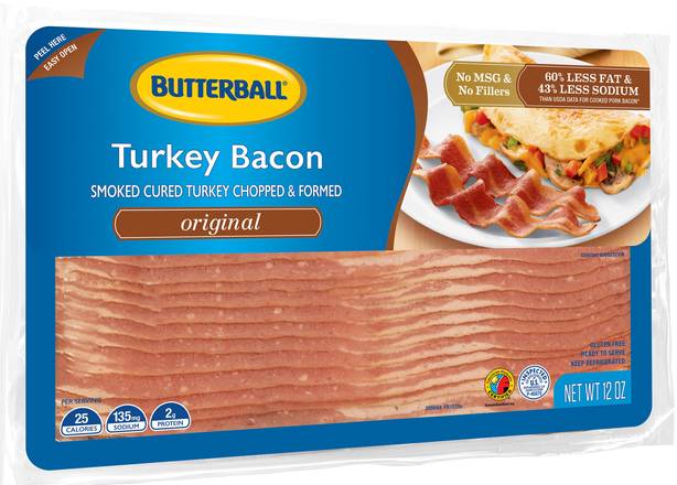 Order Butterball Turkey Bacon (12 oz) food online from Ctown Supermarkets store, Uniondale on bringmethat.com