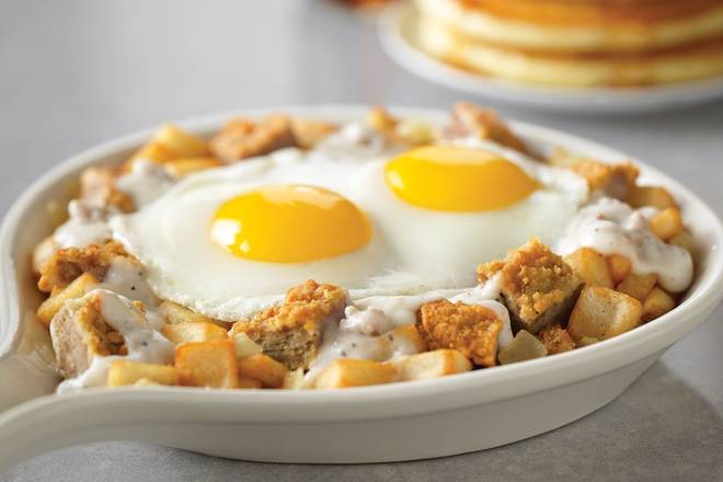 Order Chicken-Fried Steak Skillet* food online from Bakers Square Restaurant & Pies store, Palatine on bringmethat.com
