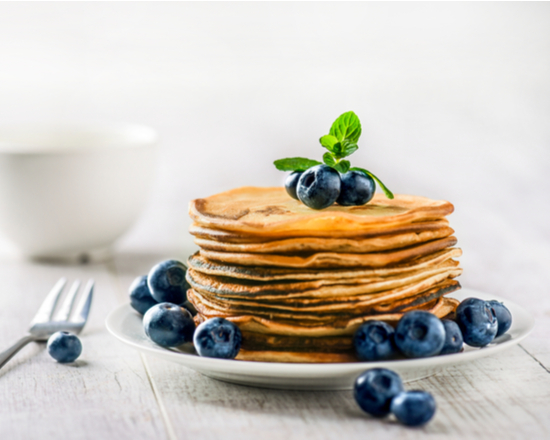 Order Blueberry Buttermilk Pancakes  food online from The Pancake Snob store, Malvern on bringmethat.com