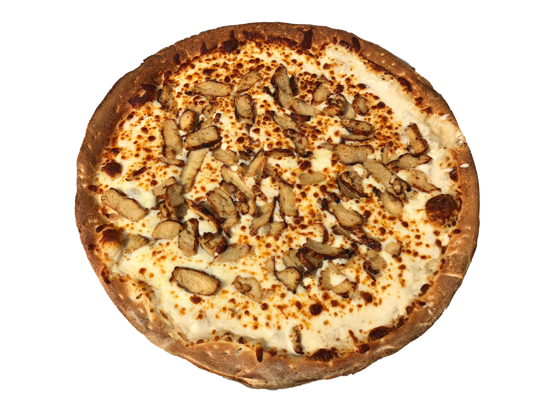 Order Chicken Alfredo Pizza food online from Stars & Stripes Pizza store, Oklahoma City on bringmethat.com