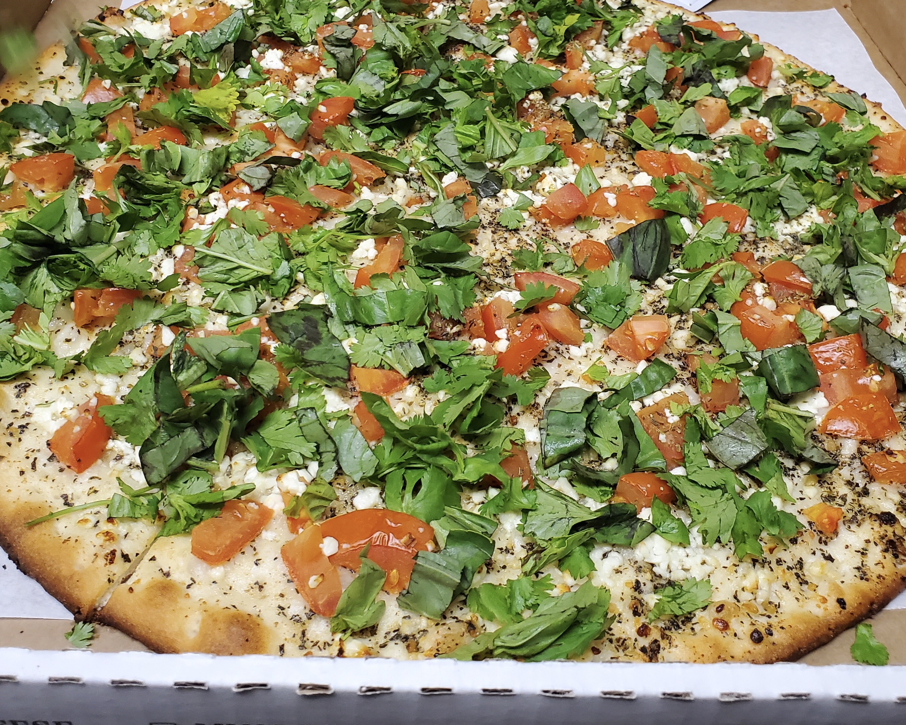 Order 10” Feta Bruschetta Pizza food online from Ove Pizzeria store, Studio City on bringmethat.com