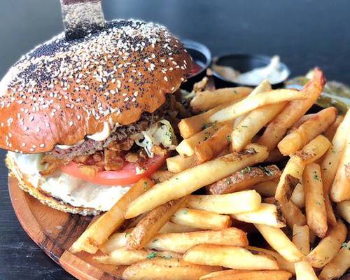 Order Impossible Burger with Frites food online from Mocha Bleu store, Teaneck on bringmethat.com