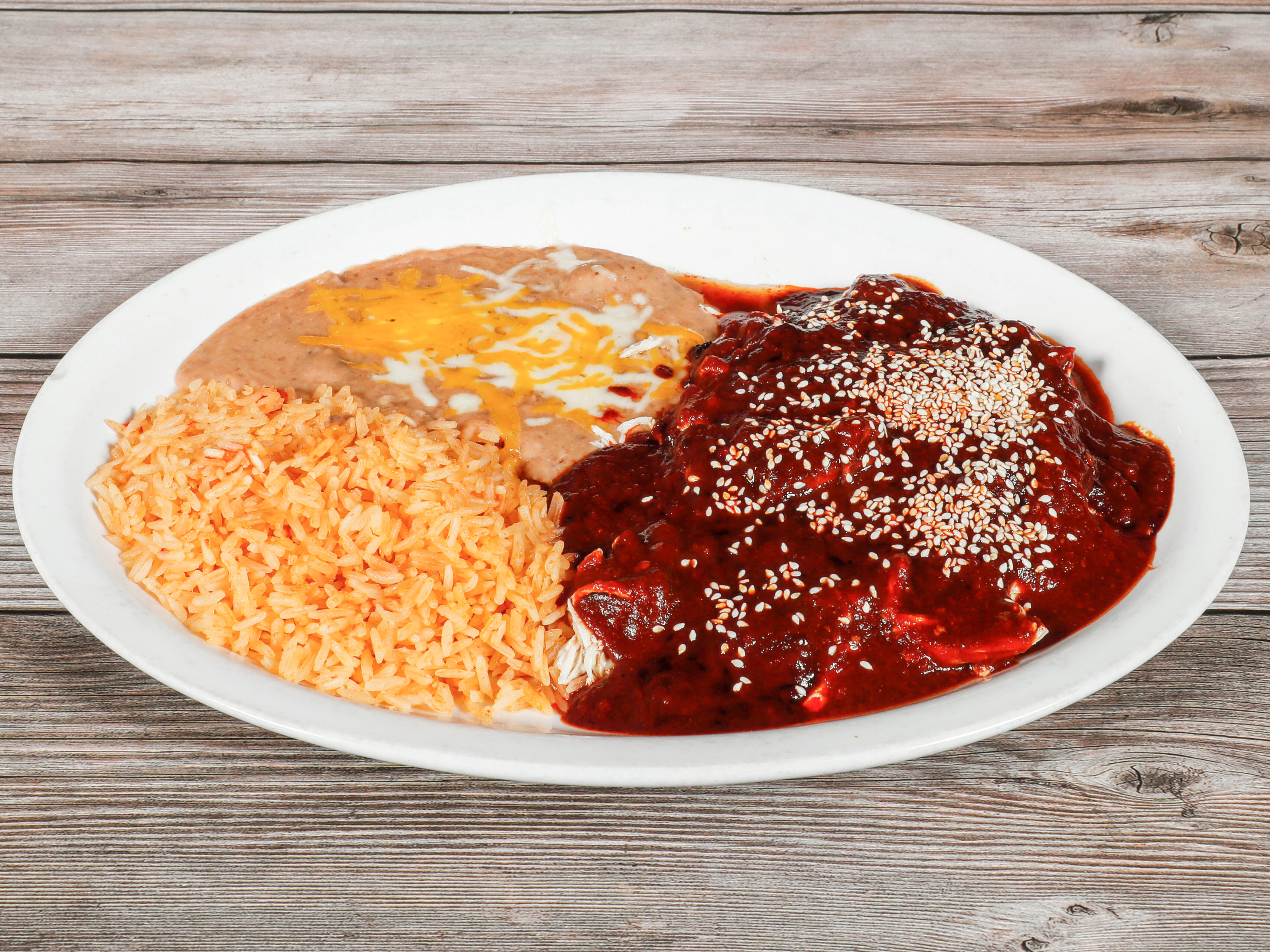 Order Chicken Mole Poblano food online from Lolitas Authentic Mexican Cuisine store, Folsom on bringmethat.com