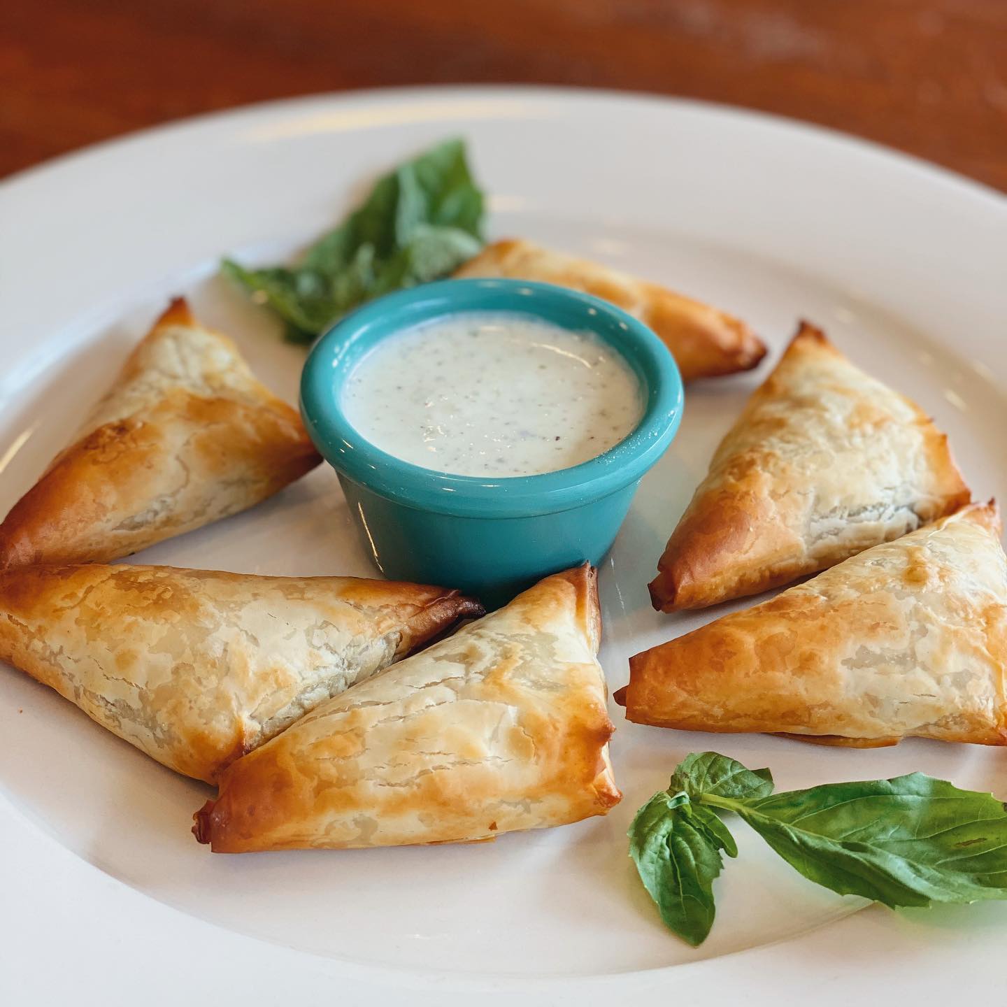 Order Spinach and Feta Triangles food online from Angelico Pizzeria Glover Park store, Washington on bringmethat.com