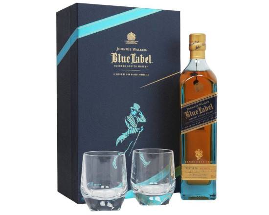 Order Johnnie Walker Blue Label Blended Scotch Whisky, 1pk-750mL bottle liquor (40% ABV) food online from U.S. LIQUORS store, Villa Park on bringmethat.com
