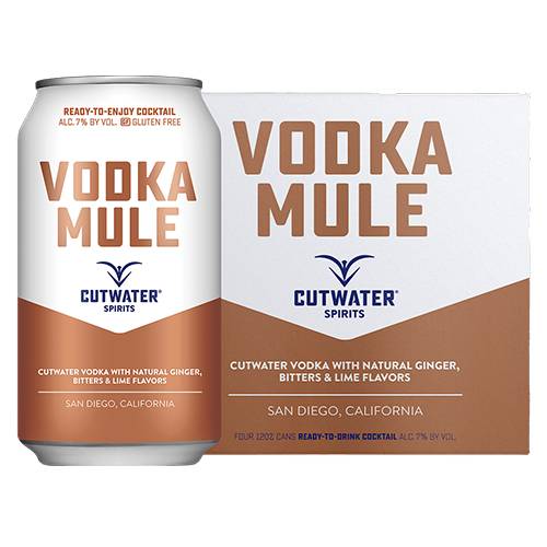 Order Cutwater Vodka Mule - 12 oz Cans/4 Pack food online from Bottle Shop & Spirits store, Los Alamitos on bringmethat.com