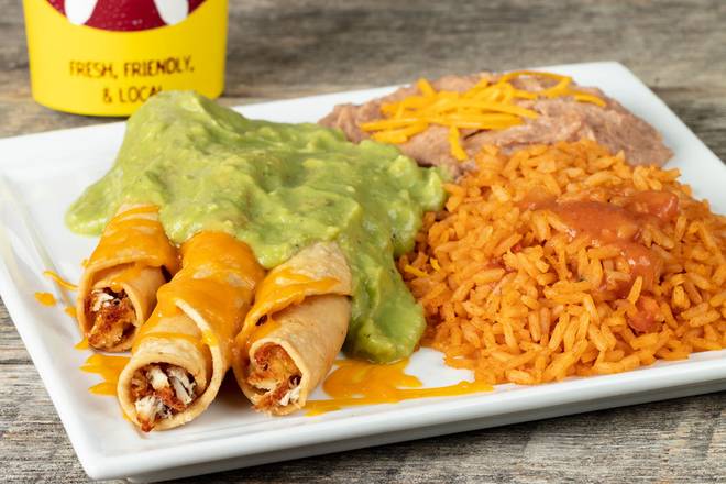 Order Plate#3 Taquitos food online from Miguel Jr. store, Lake Elsinore on bringmethat.com