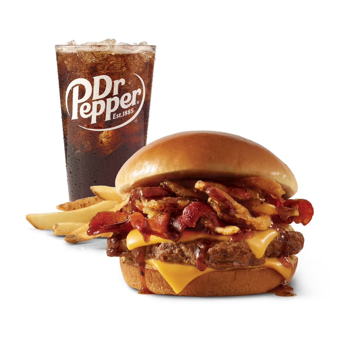 Order Bourbon Bacon Cheeseburger Combo food online from Wendy's store, Walkertown on bringmethat.com