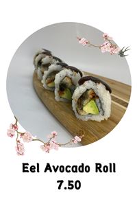 Order Eel Avocado Roll food online from Iron Chef store, Phoenix on bringmethat.com