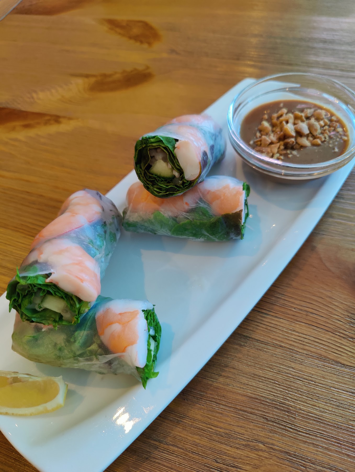 Order Spring Rolls with Peanut Sauce food online from Hoi An 1608 store, San Francisco on bringmethat.com