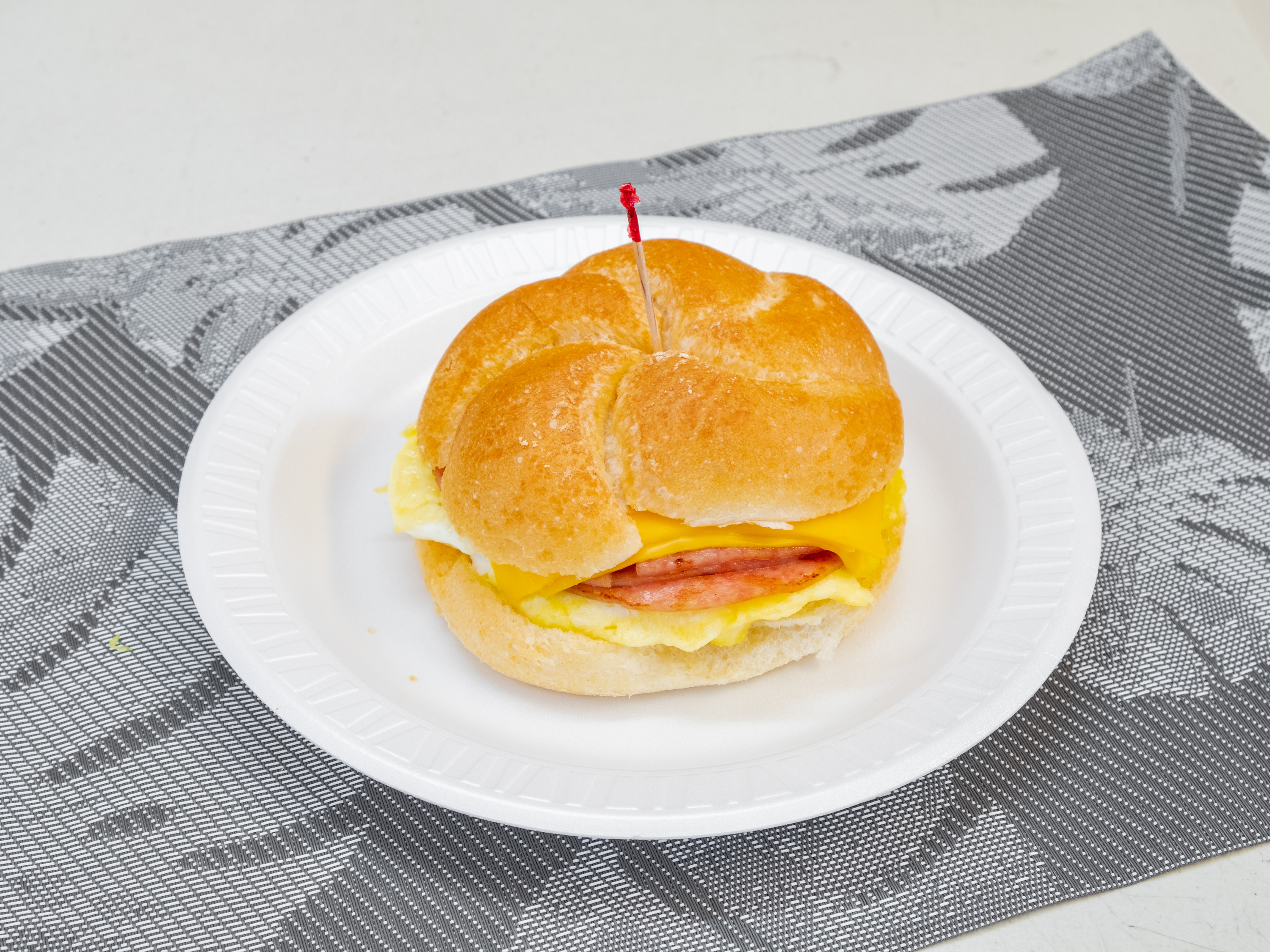 Order Taylor Ham, Egg and Cheese Sandwich food online from Grove Deli Montclair store, Montclair on bringmethat.com