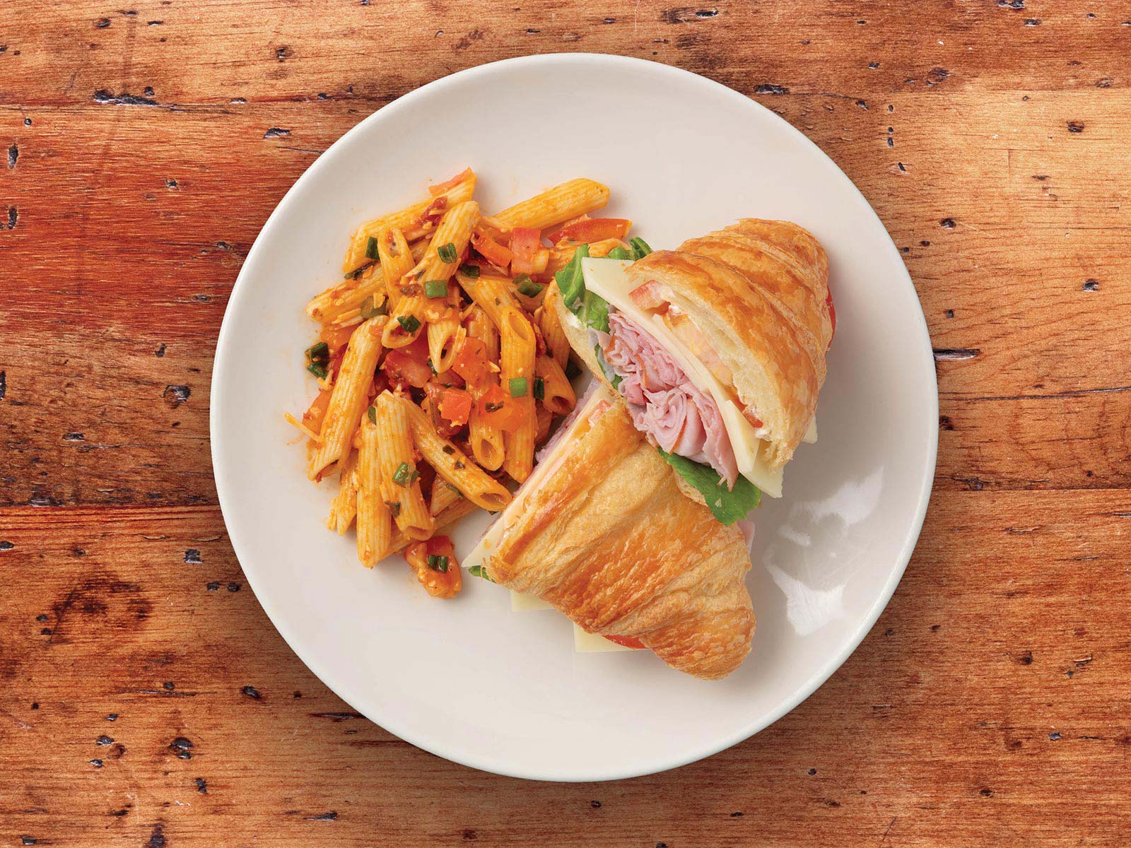 Order Ham & Cheese (Whole Sandwich, 1 Side) food online from La Madeleine store, Dallas on bringmethat.com