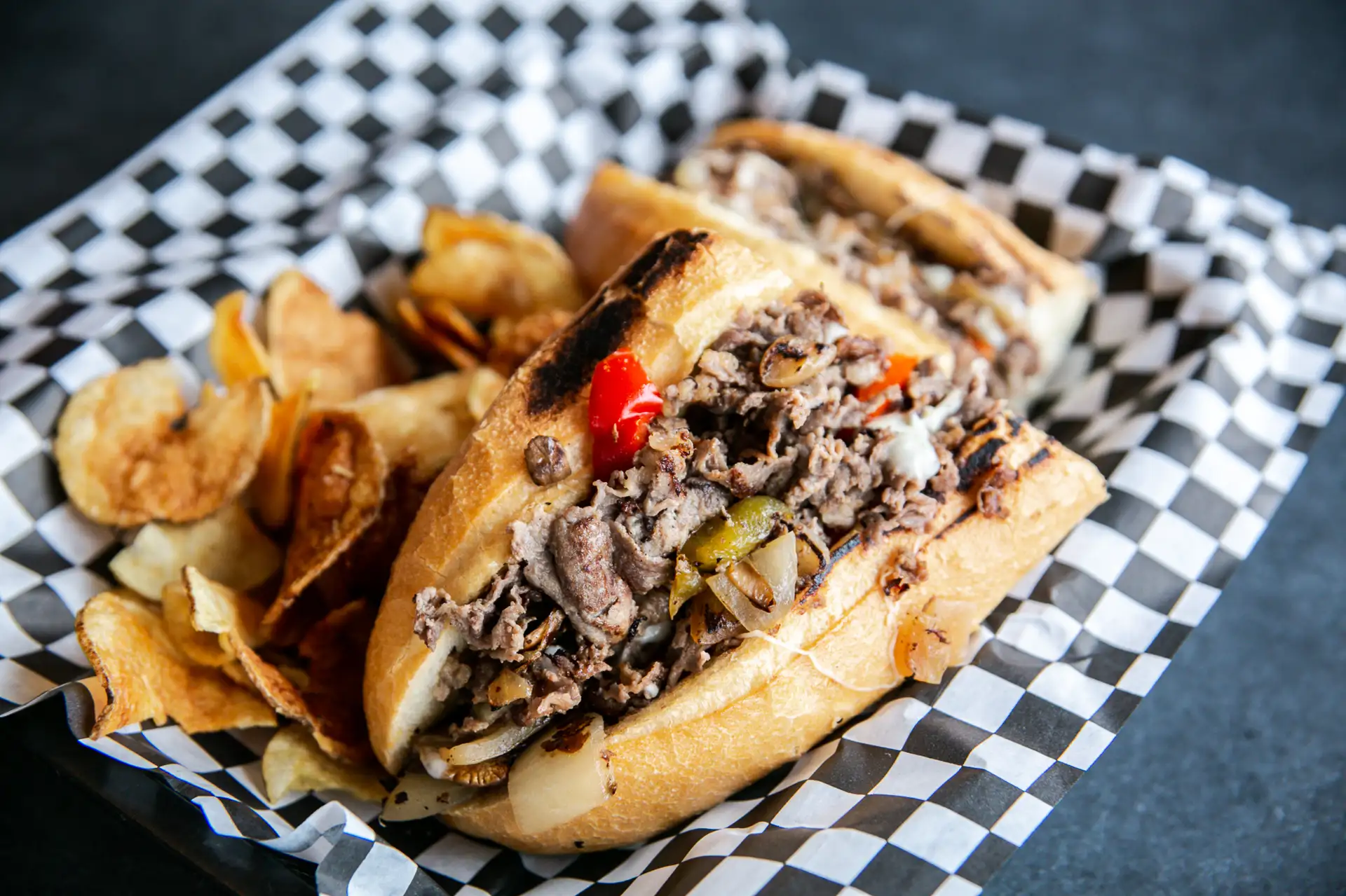 Order The Works Cheesesteak food online from Johnny's New York Pizza & Pasta store, Denver on bringmethat.com