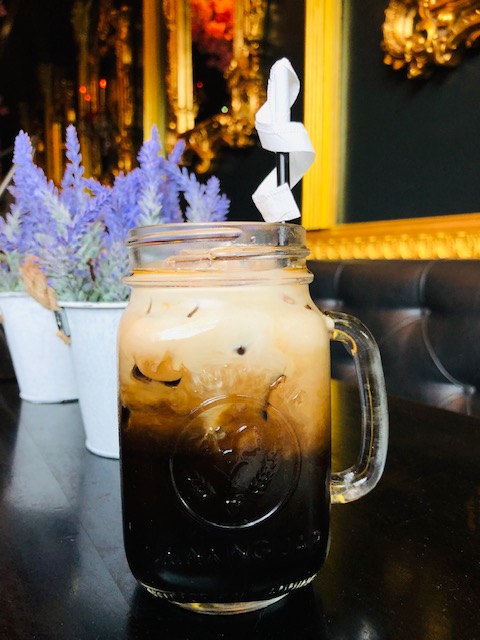 Order Thai Iced Coffee with Milk food online from At Nine Restaurant & Bar store, New York on bringmethat.com